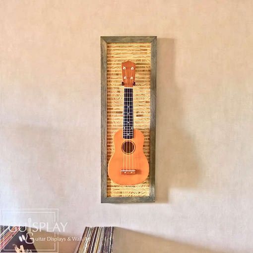 Guisplay Tiki 3 Support Ukulele Display and Wall Art Framed Creation11(watermarked)