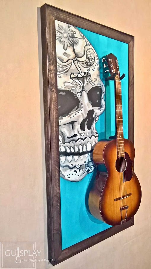 Mexican Skull Guitar Hanger Stand 19(watermarked)