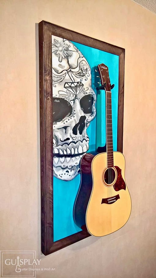 Mexican Skull Guitar Hanger Stand 21(watermarked)