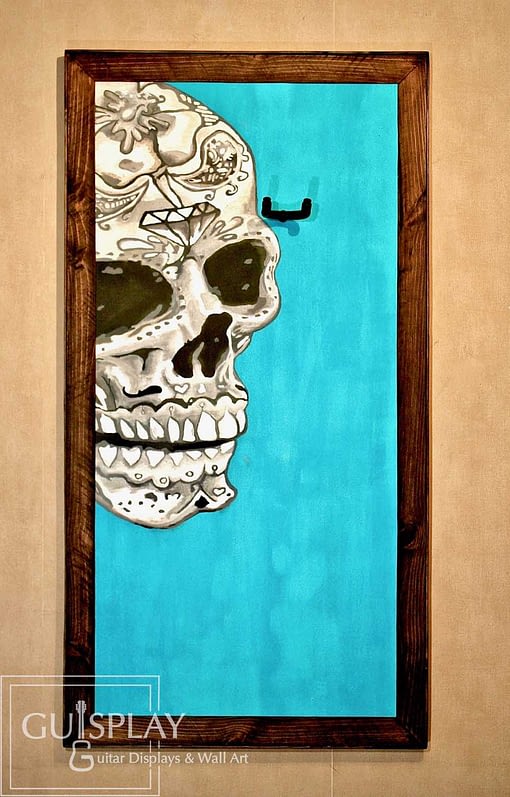 Mexican Skull Guitar Hanger Stand 1(watermarked)