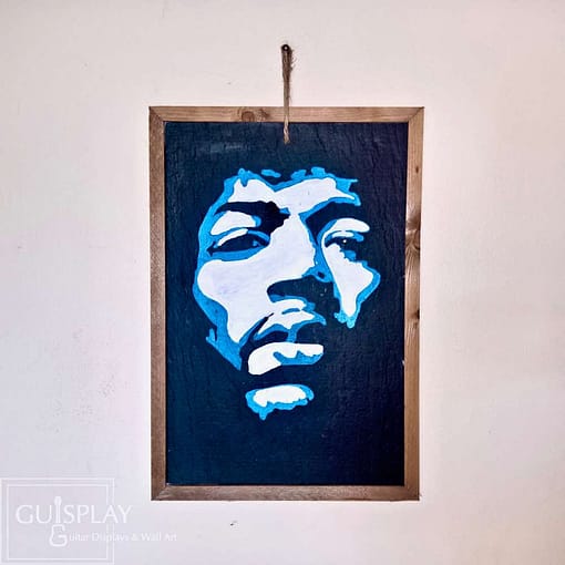 Guisplay Jimi Hendrix Face Ardoise Slate Framed Wall Art Creations1